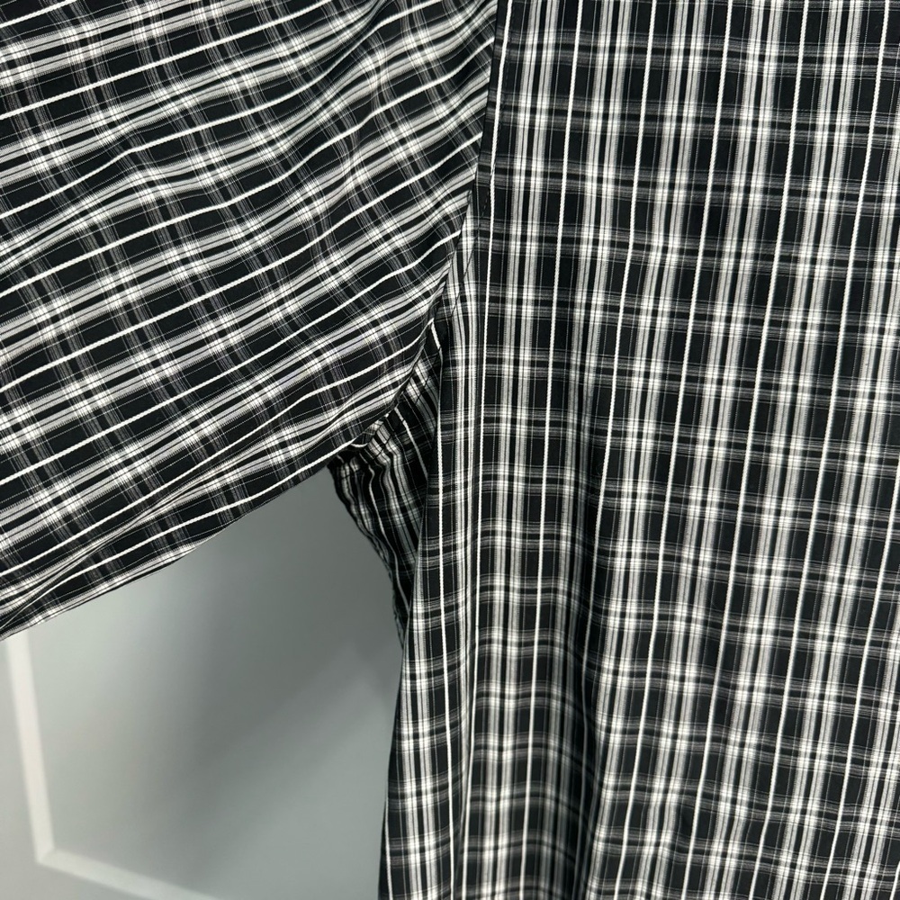 MEXX Men's Semi-Slim Fit Coupe Semi-Adjustee Button Up Shirt Black White Size L - Picture 6 of 9